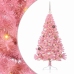 Mākslīgais Led Ziemassvētku Eglīte Su 150 Led Rozā 150 Cm Pvc Vidaxl