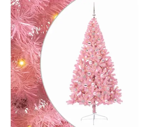 Mākslīgais Led Ziemassvētku Eglīte Su 300 Led Rozā 210 Cm Pvc Vidaxl Mākslīgais Led Ziemassvētku Eglīte Su 300 Led Rozā 210 Cm Pvc Vidaxl