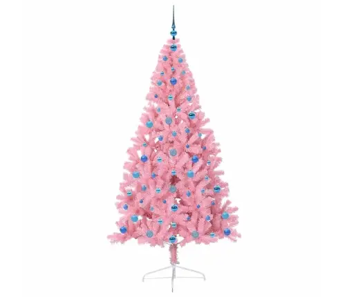Tehis Pre-Lit Jõulupuu Koos 300 Led-Iga Roosa 210 Cm Pvc Tehis Pre-Lit Jõulupuu Koos 300 Led-Iga Roosa 210 Cm Pvc