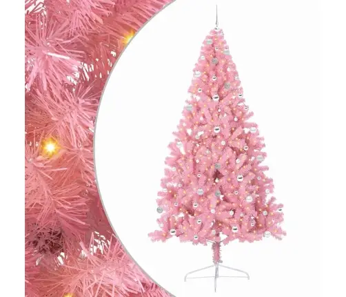 Mākslīgais Led Ziemassvētku Eglīte Su 300 Led Rozā 240 Cm Pvc Vidaxl Mākslīgais Led Ziemassvētku Eglīte Su 300 Led Rozā 240 Cm Pvc Vidaxl