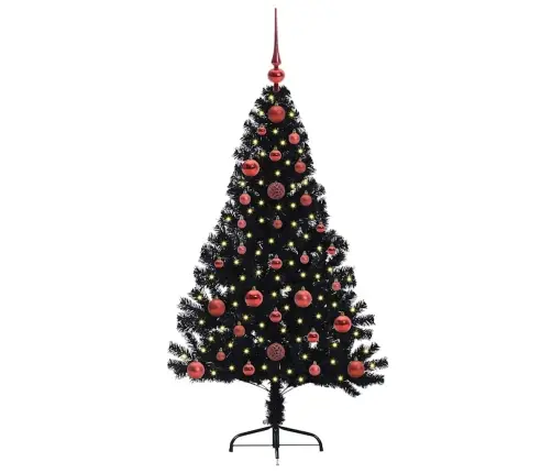 Mākslīgais Led Ziemassvētku Eglīte Su 150 Led Melna 120 Cm Pvc Vidaxl