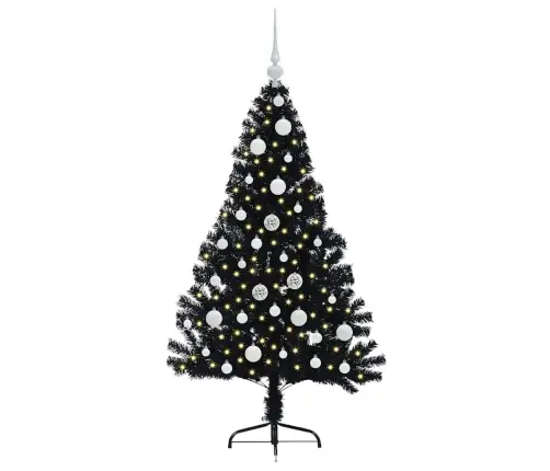 Tehis Pre-Lit Jõulupuu Koos 150 Led-Iga Must 120 Cm Pvc