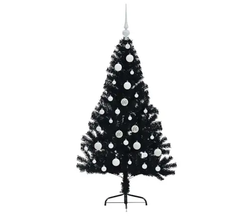 Tehis Pre-Lit Jõulupuu Koos 150 Led-Iga Must 120 Cm Pvc