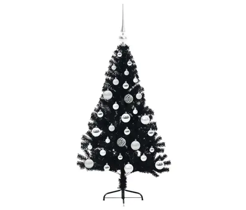 Mākslīgais Led Ziemassvētku Eglīte Su 150 Led Melna 120 Cm Pvc Vidaxl