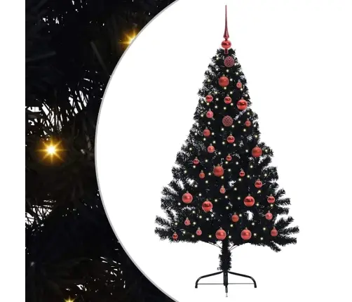 Mākslīgais Led Ziemassvētku Eglīte Su 150 Led Melna 150 Cm Pvc Vidaxl Mākslīgais Led Ziemassvētku Eglīte Su 150 Led Melna 150 Cm Pvc Vidaxl