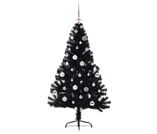 Mākslīgais Led Ziemassvētku Eglīte Su 150 Led Melna 150 Cm Pvc Vidaxl