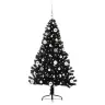 Tehis Pre-Lit Jõulupuu Koos 150 Led-Iga Must 150 Cm Pvc