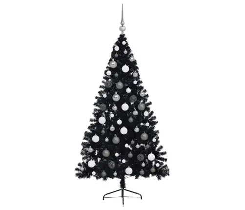 Tehis Pre-Lit Jõulupuu Koos 300 Led-Iga Must 180 Cm Pvc