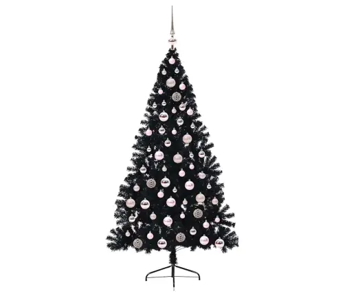 Tehis Pre-Lit Jõulupuu Koos 300 Led-Iga Must 180 Cm Pvc