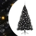 Mākslīgais Led Ziemassvētku Eglīte Su 300 Led Melna 180 Cm Pvc Vidaxl