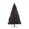 Mākslīgais Led Ziemassvētku Eglīte Su 300 Led Melna 210 Cm Pvc Vidaxl