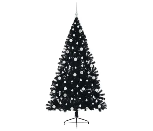 Tehis Pre-Lit Jõulupuu Koos 300 Led-Iga Must 210 Cm Pvc Tehis Pre-Lit Jõulupuu Koos 300 Led-Iga Must 210 Cm Pvc