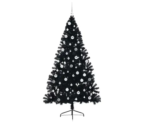 Tehis Pre-Lit Jõulupuu Koos 300 Led-Iga Must 210 Cm Pvc