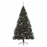 Tehis Pre-Lit Jõulupuu Koos 300 Led-Iga Must 240 Cm Pvc