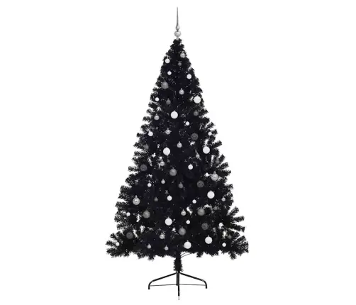 Tehis Pre-Lit Jõulupuu Koos 300 Led-Iga Must 240 Cm Pvc