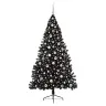 Tehis Pre-Lit Jõulupuu Koos 300 Led-Iga Must 240 Cm Pvc