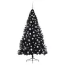 Tehis Pre-Lit Jõulupuu Koos 300 Led-Iga Must 240 Cm Pvc