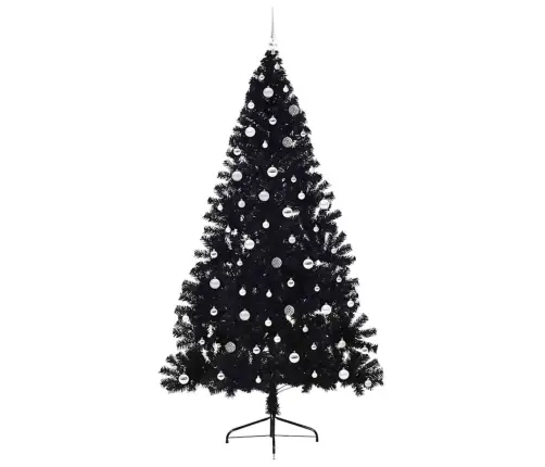 Tehis Pre-Lit Jõulupuu Koos 300 Led-Iga Must 240 Cm Pvc Tehis Pre-Lit Jõulupuu Koos 300 Led-Iga Must 240 Cm Pvc