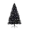 Tehis Pre-Lit Jõulupuu Koos 300 Led-Iga Must 240 Cm Pvc Tehis Pre-Lit Jõulupuu Koos 300 Led-Iga Must 240 Cm Pvc