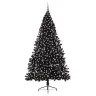 Mākslīgais Led Ziemassvētku Eglīte Su 300 Led Melna 240 Cm Pvc Vidaxl