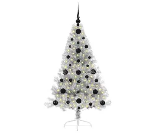 Mākslīgais Led Ziemassvētku Eglīte Sudraba 120 Cm Pet Vidaxl