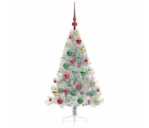 Mākslīgais Led Ziemassvētku Eglīte Sudraba 120 Cm Pet Vidaxl Mākslīgais Led Ziemassvētku Eglīte Sudraba 120 Cm Pet Vidaxl