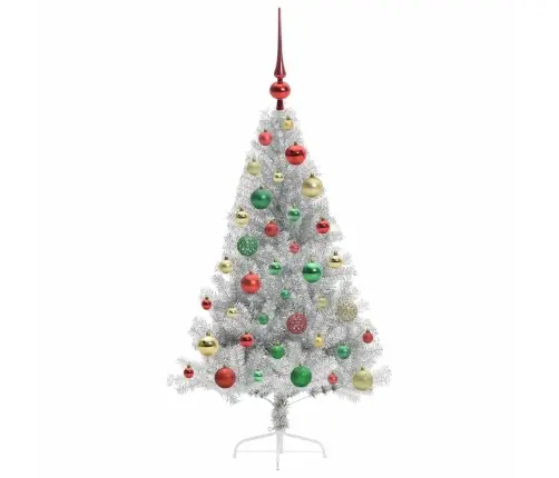 Mākslīgais Led Ziemassvētku Eglīte Sudraba 120 Cm Pet Vidaxl Mākslīgais Led Ziemassvētku Eglīte Sudraba 120 Cm Pet Vidaxl