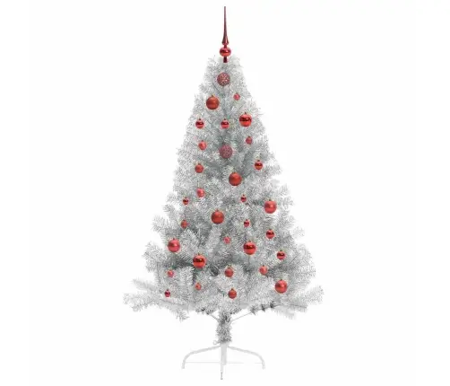 Mākslīgais Led Ziemassvētku Eglīte Sudraba 150 Cm Pet Vidaxl Mākslīgais Led Ziemassvētku Eglīte Sudraba 150 Cm Pet Vidaxl