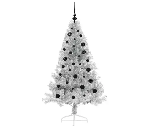 Dirbtinis Prieššventinis Eglutė Su Šviesomis Sidabro 150 Cm Pet