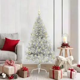 Mākslīgais Led Ziemassvētku Eglīte Sudraba 150 Cm Pet Vidaxl