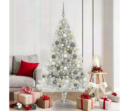 Mākslīgā Ziemassvētku Eglīte Sudraba 180 Cm Tērauds Vidaxl
