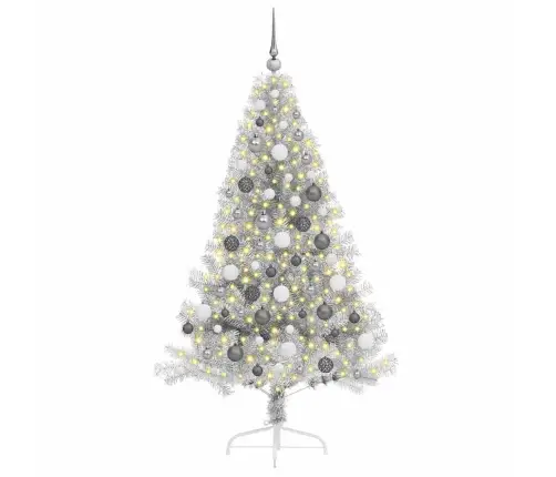 Mākslīgā Ziemassvētku Eglīte Sudraba 180 Cm Tērauds Vidaxl