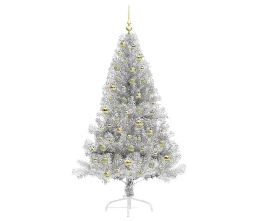 Tehis Pre-Lit Jõulupuu Koos 300 Led-Iga Hõbedane 180 Cm Pet