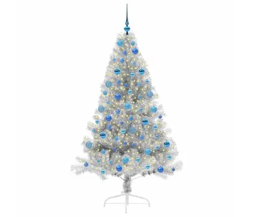 Mākslīgais Led Ziemassvētku Eglīte Sudraba 180 Cm Pet Vidaxl
