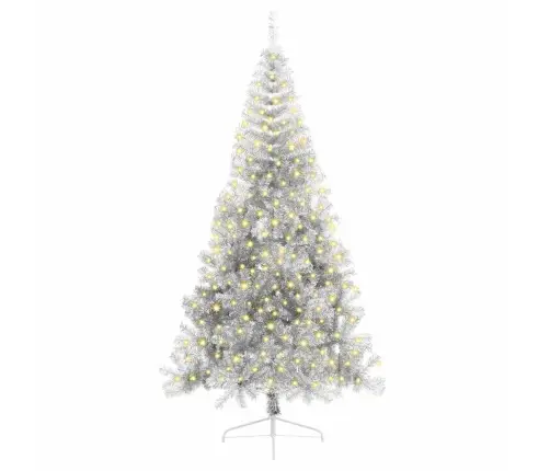 Mākslīgais Led Ziemassvētku Eglīte Sudraba 210 Cm Pet Vidaxl Mākslīgais Led Ziemassvētku Eglīte Sudraba 210 Cm Pet Vidaxl