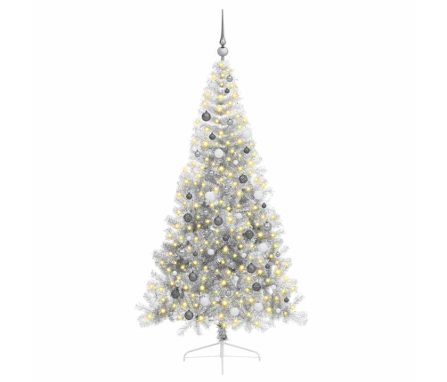 Mākslīgais Led Ziemassvētku Eglīte Sudraba 210 Cm Pet Vidaxl