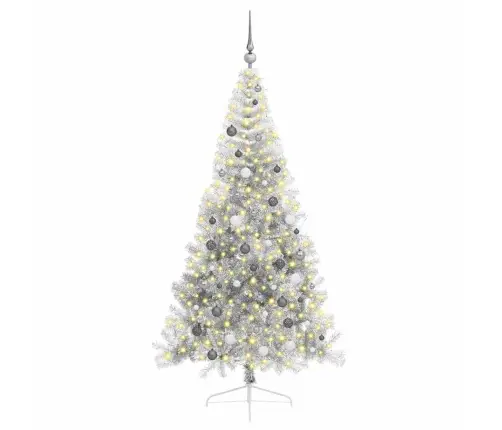 Mākslīgais Led Ziemassvētku Eglīte Sudraba 210 Cm Pet Vidaxl