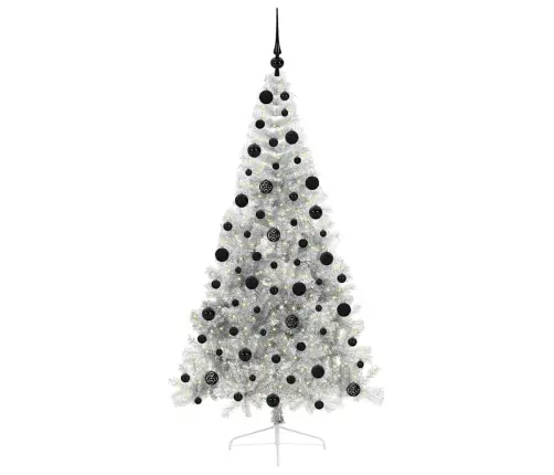 Mākslīgais Led Ziemassvētku Eglīte Sudraba 210 Cm Pet Vidaxl