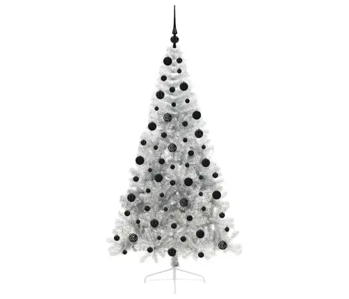 Mākslīgais Led Ziemassvētku Eglīte Sudraba 210 Cm Pet Vidaxl