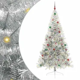 Tehis Pre-Lit Jõulupuu Koos 300 Led-Iga Hõbedane 210 Cm Pet