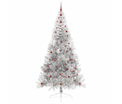 Mākslīgais Led Ziemassvētku Eglīte Sudraba 240 Cm Pet Vidaxl