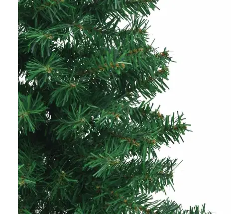 Stūra Mākslīgais Ziemassvētku Koks Zaļa 120 Cm Pvc Un Metāls Vidaxl