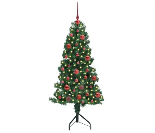 Nurgas Kunstlik Jõulupuu Roheline 150 Cm Pvc Ja Metall Nurgas Kunstlik Jõulupuu Roheline 150 Cm Pvc Ja Metall