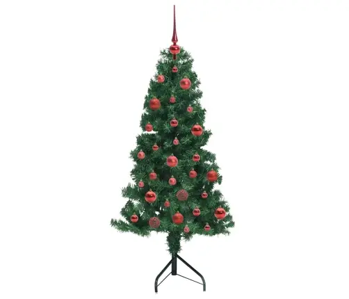 Nurgas Kunstlik Jõulupuu Roheline 150 Cm Pvc Ja Metall Nurgas Kunstlik Jõulupuu Roheline 150 Cm Pvc Ja Metall