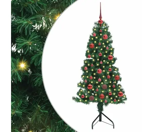 Nurgas Kunstlik Jõulupuu Roheline 150 Cm Pvc Ja Metall Nurgas Kunstlik Jõulupuu Roheline 150 Cm Pvc Ja Metall