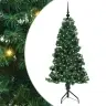 Stūra Mākslīgais Ziemassvētku Koks Zaļa 150 Cm Pvc Un Metāls Vidaxl