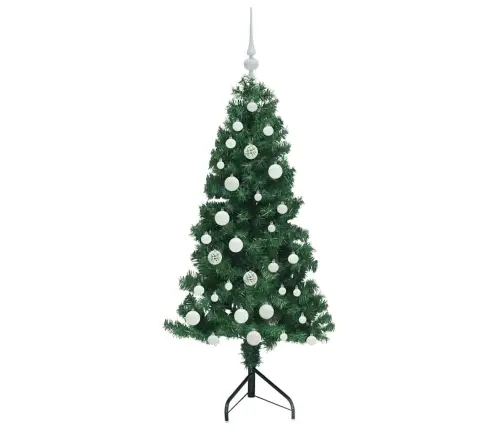 Stūra Mākslīgais Ziemassvētku Koks Zaļa 150 Cm Pvc Un Metāls Vidaxl Stūra Mākslīgais Ziemassvētku Koks Zaļa 150 Cm Pvc Un Metāls Vidaxl