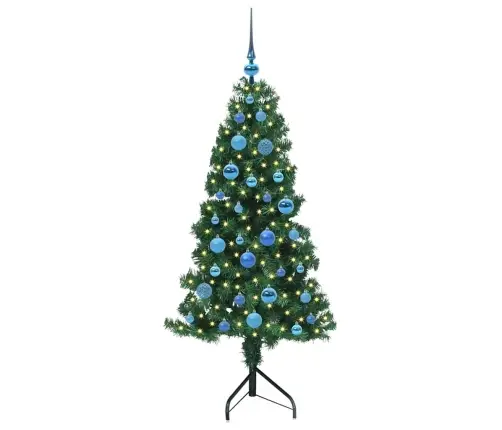 Kampinis Dirbtinis Kalėdų Medis Žalia 150 Cm Pvc Ir Metalas Kampinis Dirbtinis Kalėdų Medis Žalia 150 Cm Pvc Ir Metalas