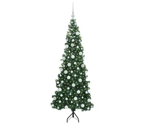 Kampinis Dirbtinis Kalėdų Medis Žalia 180 Cm Pvc Ir Metalas Kampinis Dirbtinis Kalėdų Medis Žalia 180 Cm Pvc Ir Metalas