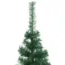 Stūra Mākslīgais Ziemassvētku Koks Zaļa 210 Cm Pvc Un Metāls Vidaxl